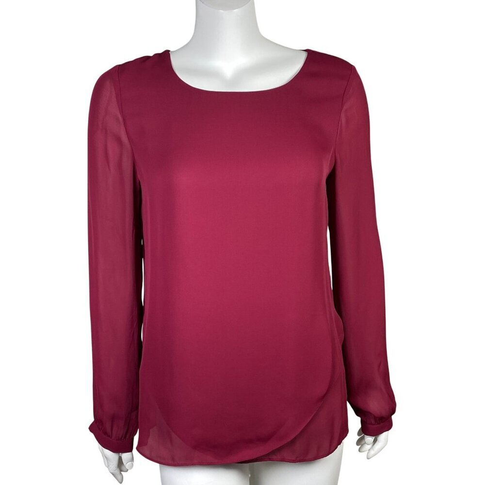 Banana Republic Long Sleeve Shirt Womens M Semi Sheer Back Sleeves Lightweight
